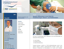 Tablet Screenshot of anaesthesie.klinikum-bochum.de
